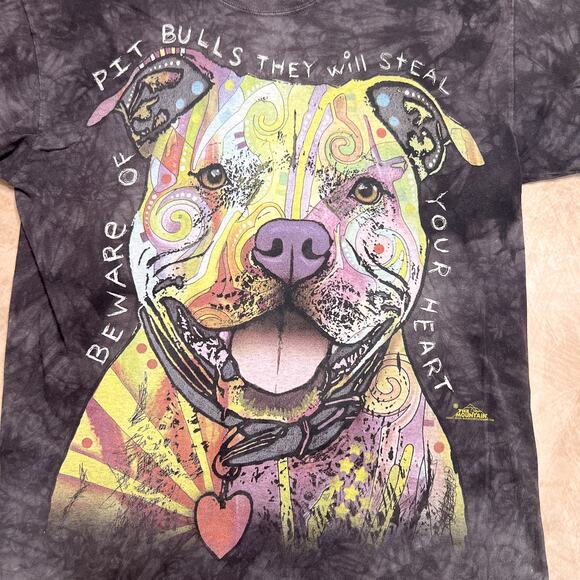 The Mountain Beware of Pit Bulls They Will Steal your Heart Rainbow Shirt Dog - Picture 2 of 7